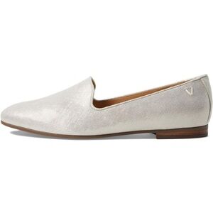 9 Wide Vionic Willa II Leather Slip On Loafers Silver/Gray